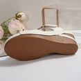thumbnail image 5 of HomeDM Women's Wedge Sandals Open Toe Ankle Strap Arch Support Summer Walking Beach Sandals, Beige Size 6, 5 of 9