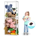 thumbnail image 4 of Stuffed Animal Zoo Storage Pre-Assemble PVC Toy Storage Organizer with Elastic Band and Net, Stuffed Animal Holder Space Saver for Playroom Bedroom Nursery, White, 4 of 9