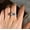 Rose gold, variant on Four Claw Stone Ring With Diamond Petals Dainty Jewelry