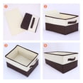thumbnail image 3 of REGALWOVEN 1 Pack Collapsible Fabric Storage Cube with Handles, Storage Bin Basket for Shelves Closet Clothes Brown 5.7*9.5*6.7in, 3 of 7