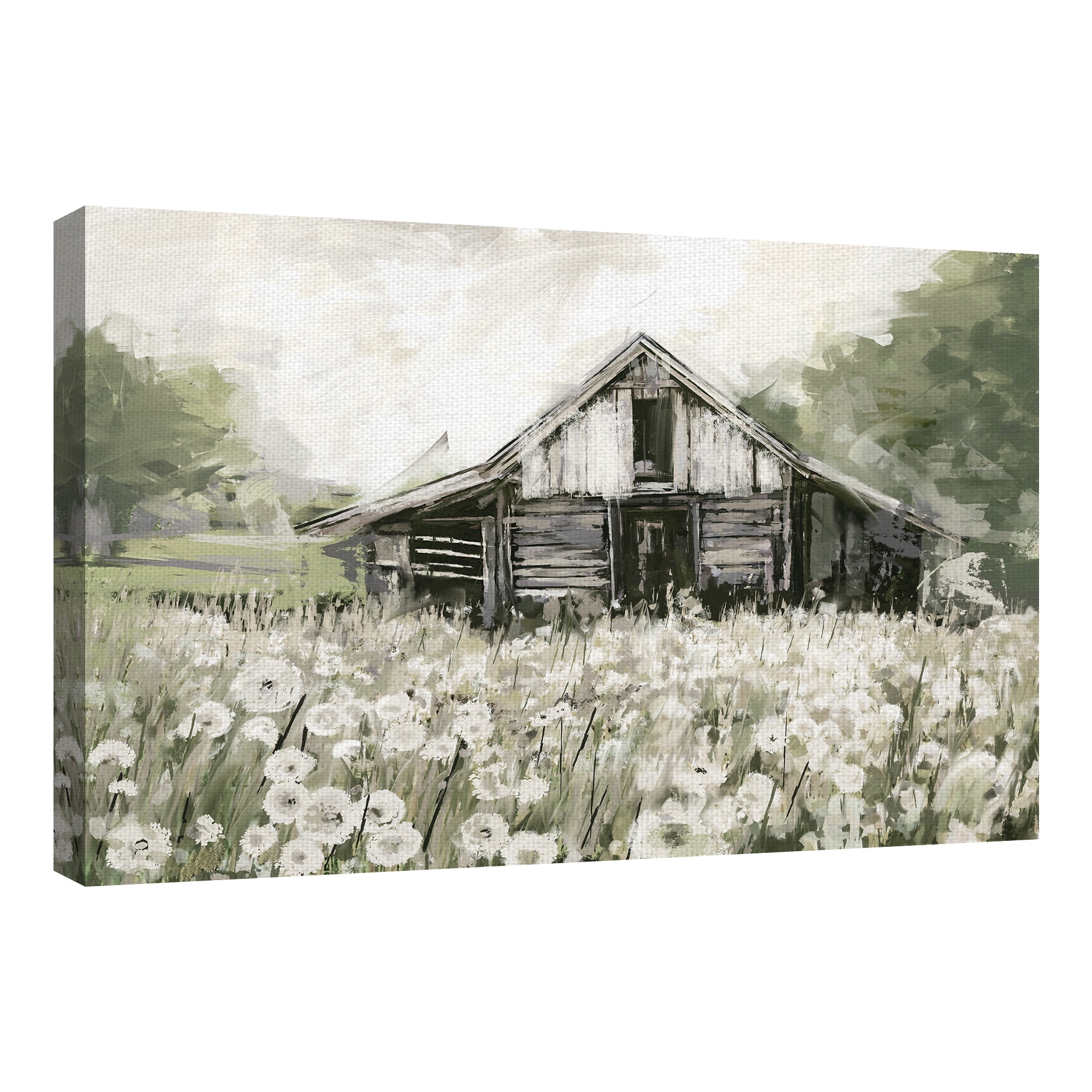 Masterpiece Art Gallery Dandelion Barn By Studio Arts Canvas Art Print 24" x 36"