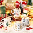 thumbnail image 2 of Gingprous Christmas Coffee Mugs Set of 4, Holiday Mugs with Festive Christmas Themed Design, 14 Oz Hot Cocoa Mugs, Family Gifts for Christmas, 2 of 7