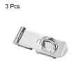 thumbnail image 3 of Unique Bargains 3 inch Padlock Hasp Door Clasp Bolt Lock Latch Stainless Steel Silver Tone, 3 of 3