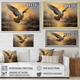 thumbnail image 4 of Designart "Vintage Flight of Duck at the Pond II" Animals Framed Wall Art - Modern Farmhouse Grey Duck Entryway Framed Wall Art, 4 of 6