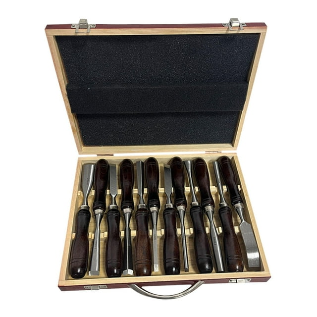Juego de 121 herramientas para tallar madera, 60 hojas CRV, compacto, portátil, resistente, para grabado en madera. Color madera roja