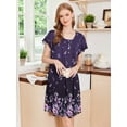 thumbnail image 3 of Avidlove Women Nightgows Short Sleeve House Dress Floral Print Sleepshirt with Pocket Sleepwear, 3 of 7