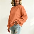 thumbnail image 6 of Crew Neck Sweatshirts Women Long Sleeve No Hood Pullover Sweatshirts Fall Causal Loose Sweatshirts, 2XL, 6 of 6