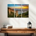 thumbnail image 2 of Elephant Stock Bixby Creek Bridge At Sunset Wall Art - Horizontal Multi Panel Canvas - Living Room Wall Decor - Nature Multi Panel - Blue And Yellow Decor - 23" x 14", 2 of 4