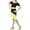 Green, variant on Girls Dresses Latin Dance Graphic Print Scoop Neck Short Sleeve Slim Fit Tassel Leotard for Performance Practice Dress for Girls Green 9 Years-10 Years