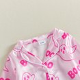 thumbnail image 6 of Cjfdfy Newborn Baby Girls Halloween Pajamas Long Sleeve Cartoon Print Fur Trim Toddler Loungewear Cute Ghost Letters Print Pajamas Closure Sleepwear, 6 of 9