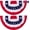 pffd-2 PCS, variant on 3 x 6 FT 4th of July Decorations, 2 PCS Patriotic USA Pleated Fan Flags, Large American Bunting Flag Banner 250th Anniversary Half Fan Flags for Independence Day Memorial Day Outdoor Home Decor