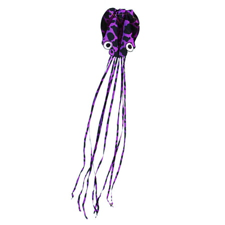 80cm x 400cm / 2.6 x 13feet Frameless Octopus Parachute Stunt Kite Single Line Soft Parafoil Kite Outdoor Beach Fun