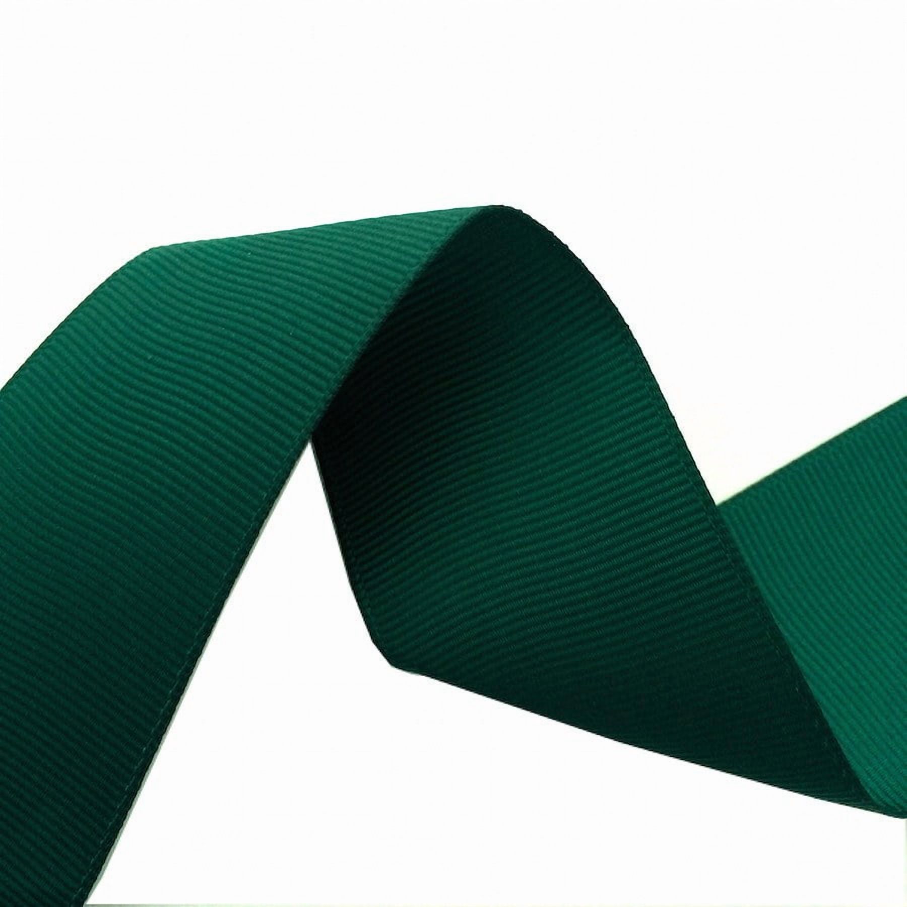 Keedil Grosgrain Taffeta Polyester Ribbon For Gift Wrapping, Bows, Sewing, Crafting, Hair Accessories, & Décor - (Forest Green, 1.5 Inches Wide, 50 Yards, 3 Pack)