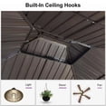 thumbnail image 6 of PURPLE LEAF 8’ X 8’ Outdoor Hardtop Gazebo Metal Frame Galvanized Steel Double Roof Patio Pavilions for Desk Backyard Bronze, 6 of 12