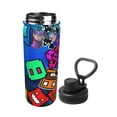 thumbnail image 2 of Lsque Geometry Dash Pattern Water Bottle,18oz Sports Insulated Kettle for Cycling Gym Basketball Outdoor, Suitable as a Present, 2 of 8