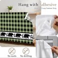 thumbnail image 5 of Sage Green Black Cabinet Curtains 35"W x 35"L, Farmhouse Vintage Bear Buffalo Plaid Sink Skirt for Bathroom Vanity Kitchen Self Adhesive, Dust-Proof Privacy Curtain for Shelves Closet Laundry Pantry, 5 of 9