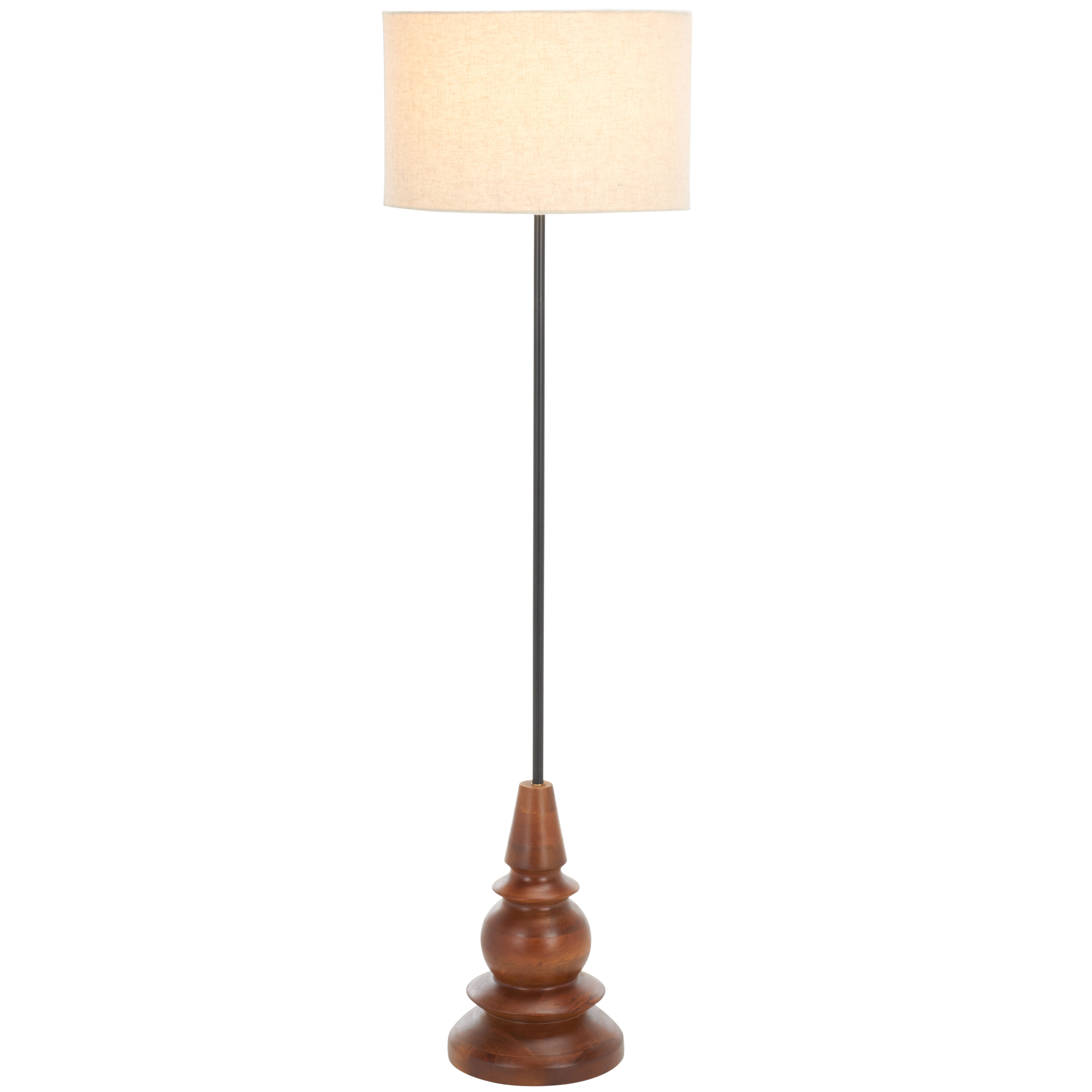 Safavieh Messina 58" Traditional Natural/Black Floor Lamp