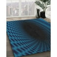 thumbnail image 2 of Ahgly Company Indoor Square Patterned Blue Novelty Area Rugs, 5' Square, 2 of 6