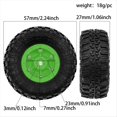 thumbnail image 4 of Juego de 4 Ruedas con Bloqueo de Cuentas de 57 mm y 1 Pulgada para TRX4M SCX24 AX24 FCX24 FCX24M 1/18 1/24 RC Crawler Car, Color ., 4 of 5