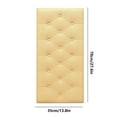 thumbnail image 2 of Peel and Stick Wall Panels 1Pc 3D Self Adhesive Wall Panels for Interior Wall Decor & Bedroom Anti Collision Wall Padding Peel and Stick Wallpaper Wall Tiles Stickers Headboard Wall Cushion Yellow, 2 of 2