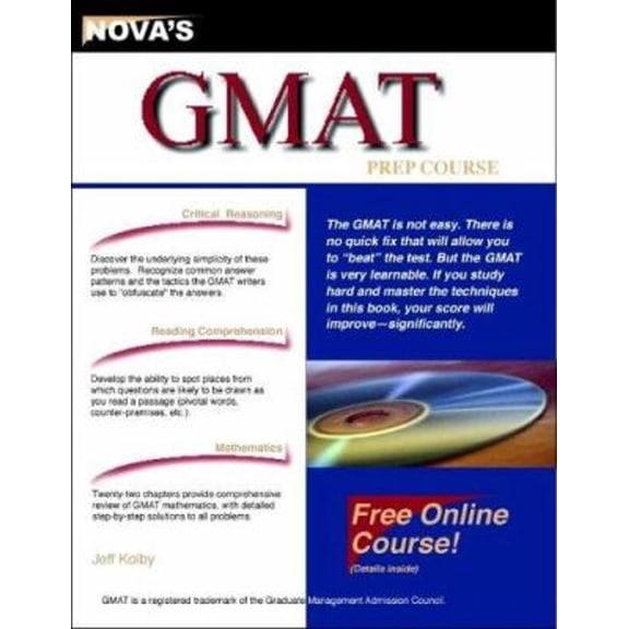 Pre-Owned GMAT Prep Course [With CDROM] (Paperback) 1889057401 9781889057408