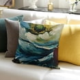 thumbnail image 3 of SHANXI Throw Pillow Covers Flowers Print Cushion Cover Soft Pillow Cases for Home Sofa Bed Chair Car Office Decorative 22x22in, 3 of 5