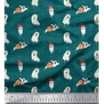 thumbnail image 1 of Soimoi Crepe Silk Fabric Ghost Halloween Print Sewing Fabric Yard 42 Inch Wide, 1 of 3