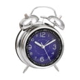 thumbnail image 4 of Reloj despertador analógico, reloj de escritorio, números arábigos fáciles de leer, esfera luminosa silenciosa que no hace tictac para personas que Azul, 4 of 8