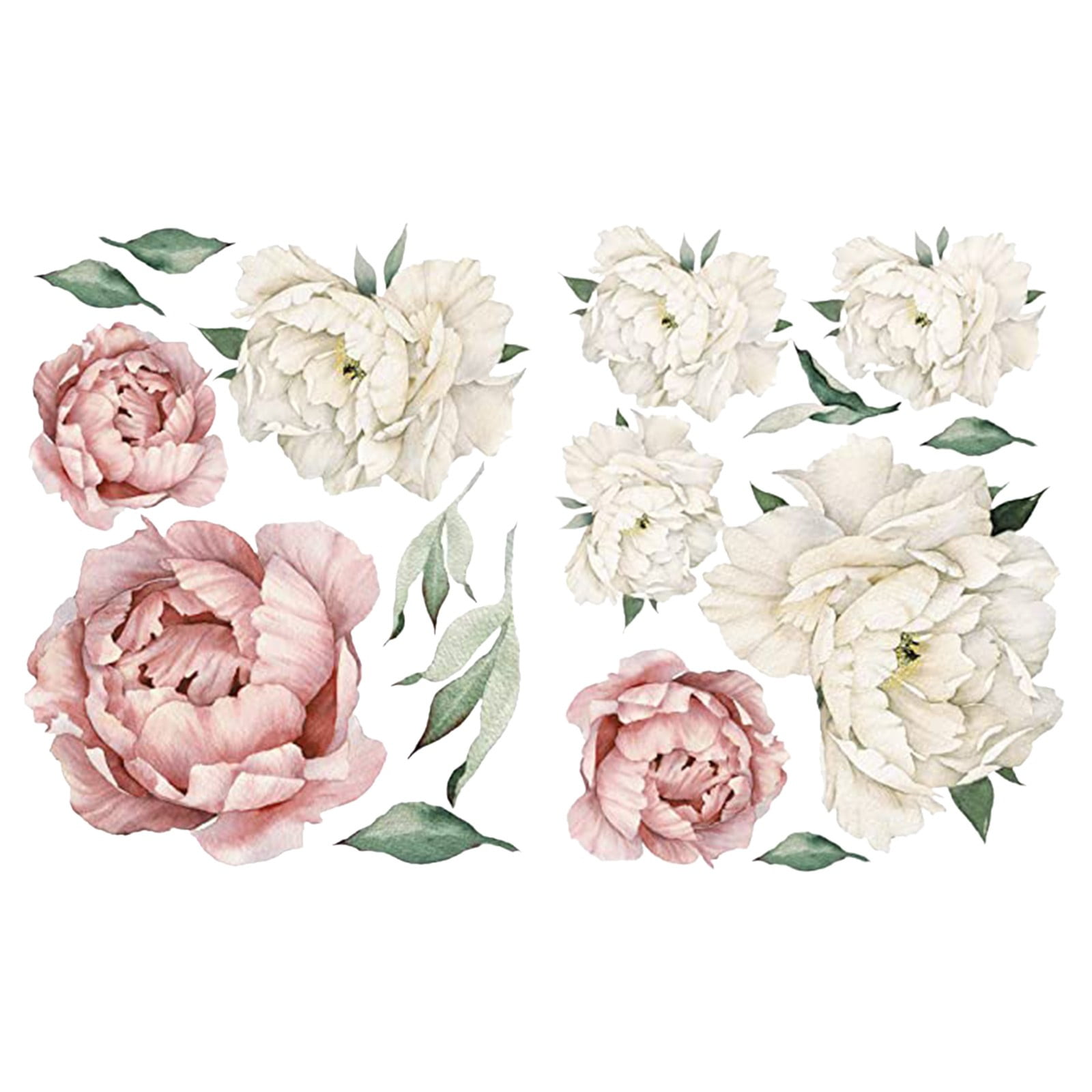 Watercolor wall decal Peony bouquet Flowers Decal easy to install peony decal, 