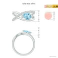 thumbnail image 4 of ANGARA Natural Criss Cross Pear Shaped Aquamarine Ring with Diamond Accents in 14K White Gold for Women (Size-8x6mm) | March Birthstone, Anniversary, Jewelry Gift for Women | Natural Aquamarine Ring, 4 of 9