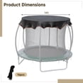 thumbnail image 6 of 14FT Round Trampoline Shade Cover, 90% Sunblock Net Canopy with 16 Ropes, Easy to Install Polyester Outdoor Trampoline Tent Protects from Sun and Leaves, 6 of 6