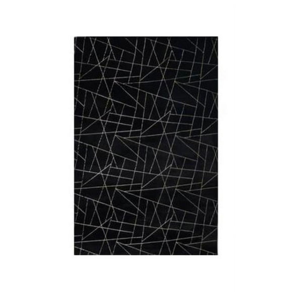 Brea BREA806576 5 ft. x 7 ft.-6 in. Brea Area Rug, Black & Gold