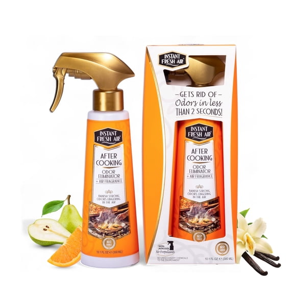 Instant Fresh Air 'After Cooking' Odor Eliminator - Cooking Smell Eliminator & Kitchen Odor Absorber - Removes Lingering Food Odors Instantly - Vanilla Candle Scent - 10.1 oz.