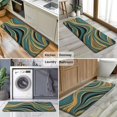 thumbnail image 6 of Teal Gold Marble Pattern Kitchen Rug Mat,Kitchen Runner Rugs Non Skid Washable,Decorative Kitchen Floor Mats for Kitchen,Sink,Laundry,17"x47.2", 6 of 7