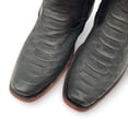 thumbnail image 3 of The Western Shops Men's Leather Mid-Calf Boots, Square Toe with Python Print, Full Side Zipper, Leather Sole, 3 of 5
