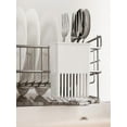 thumbnail image 5 of Hanging Kitchen Drying Rack for Counter & Dish Rack - Silverware Cutlery Drainer Organizer, Utensil Holder for Chopsticks, Spoons, Knives, Forks with Drainage Holes,B*2, 5 of 7