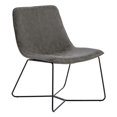 thumbnail image 1 of Grayson Accent Chair in Charcoal Faux Leather with Black Base, 1 of 8