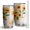 Leaf Newspaper Text, variant on 20oz Tumblers Black Green Stem Sunflower Pattern Stainless Steel Vacuum Insulated Double Wall Travel Tumbler Cups Mug with Lid and Straw,Cleaning Brush for Cold & Hot Drinks