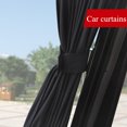 thumbnail image 6 of 2pcs 50cm Car Sun Shade Side Window Curtain Auto Foldable Uv Protection Accessories Black Pure Cloth Auto Accessories, 6 of 6