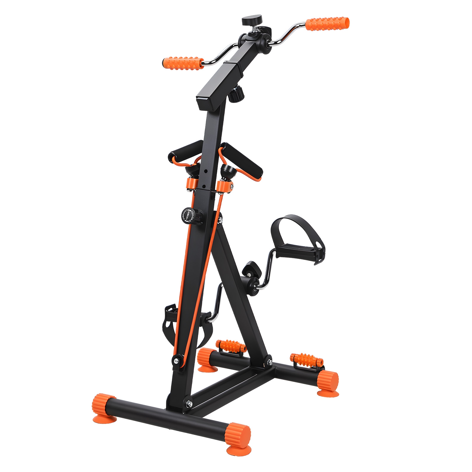 Dapmiu 4-in-1 Rehabilitation Exercise Bike with LCD Display, Adjustable Tension & Height Pedal Exerciser for Elderly Home Physical Therapy, Arm/Leg Training & Foot Massage