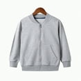 thumbnail image 4 of Godom Kids Boys Girls Long Sleeve Zip Up Cotton Sweatshirt Solid Color Sweater Jacket Coat Tops, 4 of 4