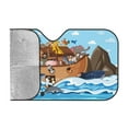 thumbnail image 2 of Bingfone Animals on Noah's Ark Floating Car Windshield Sun Shade Protector Keep Your Vehicle Cool Sun Shield Visor Cover Foldable-Small, 2 of 9