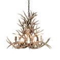 thumbnail image 6 of Meyda Tiffany 200465 Antlers 8 Light 38" Wide Antler Candle Style Chandelier - Copper, 6 of 6