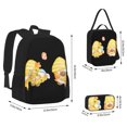 thumbnail image 2 of Pofeuu Bee Happy Sunflower Gnomes Print Backpack Travel Backpacks With Lunch Bag Pencil Bag Set 3 pcs Set Cartoon Backpack, 2 of 7
