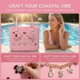 thumbnail image 4 of Zzjniupiyyds Bogg Bag Charms – Cute Pearls & Butterfly Flowers Tote Accessories, Decorative Insert for Simply Southern Beach Tote, 4 of 6