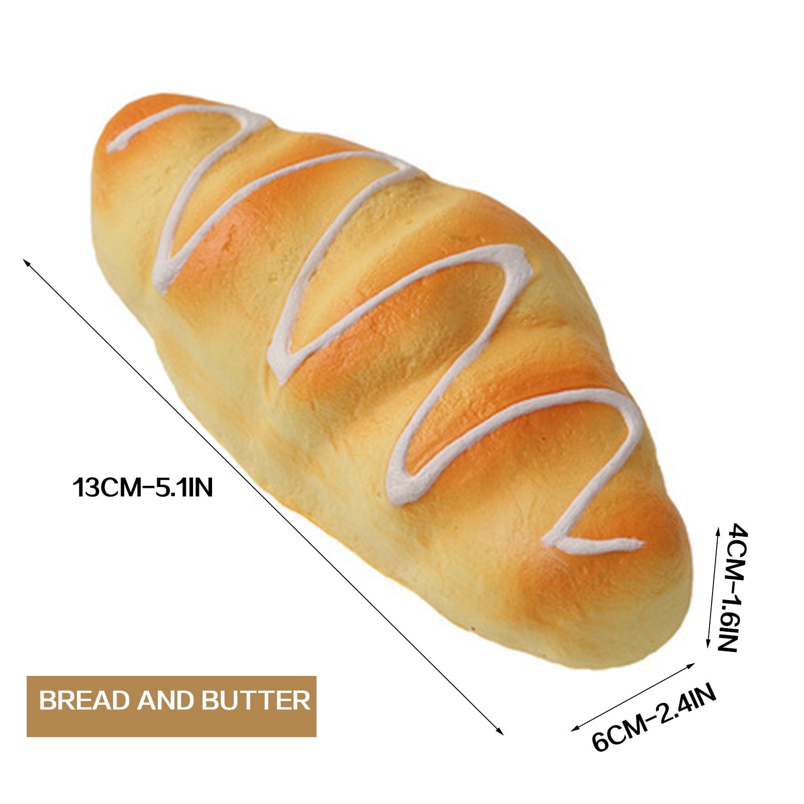 Allstate Artificial French Baguette Bread Loaf 11 Inches Long x 3 Inches Wide 