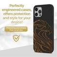 thumbnail image 2 of Case Yard Wooden Case for iPhone-11-Pro Soft TPU Silicone cover Slim Fit Shockproof Wood Protective Phone Cover for Girls Boys Men and Women Supports Wireless Charging Eagle Design, 2 of 7