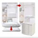 thumbnail image 3 of Bolsas de almacenamiento al vacío premium. Juego de 8 tamaños grandes. No se necesita bomba ni aspiradora. Ropa, Ropa de cama, Edredones, Almohadas, Mantas40*60cm, 3 of 4