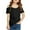 Black, variant on Mercatoo Girls Cold Shoulder T-Shirt Hollow Out Eyelet Tunic Blouse Tween Girls Trendy Going Out Blouses Cute T-Shirt Summer Tops
