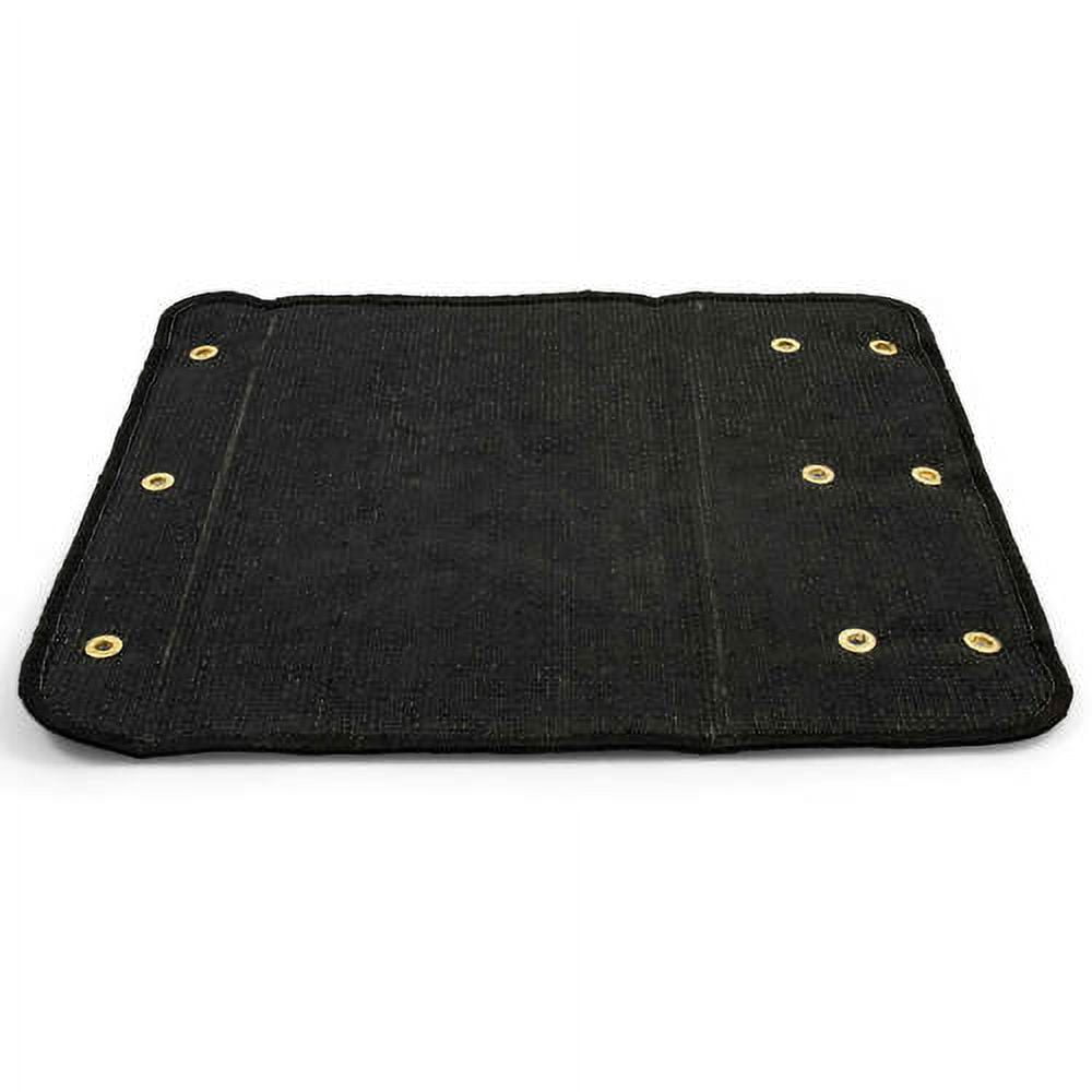 Camco Premium Wrap-Around RV Step Rug | Measures 22-inches by 20-inches | Black (42936)